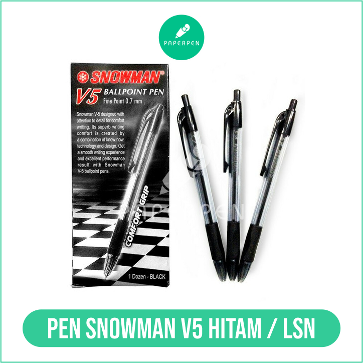 

1 Lusin Bulpoin Snowman V5 Hitam