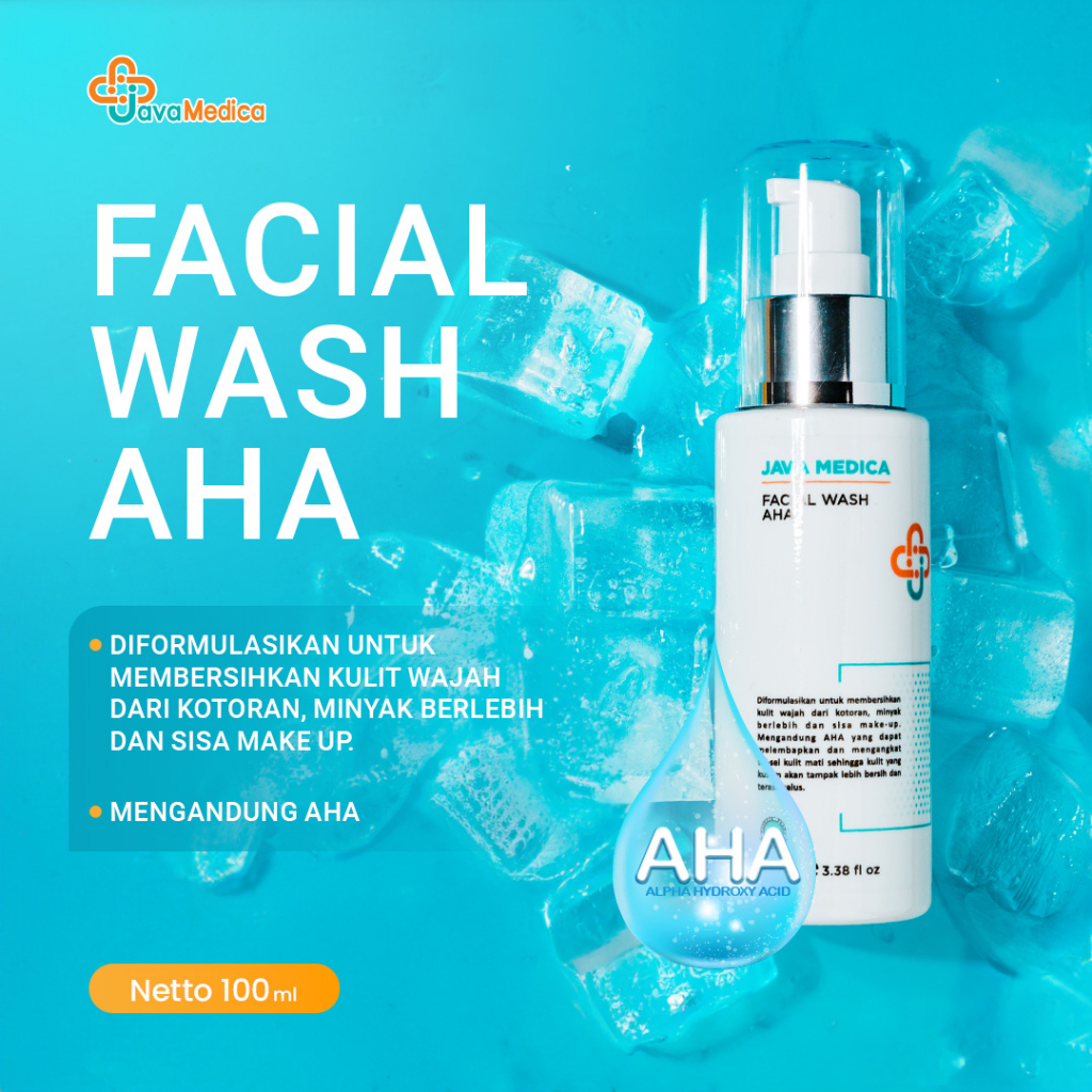Facial Wash AHA Java Medica- Sabun Pembersih & Mencerahkan Kulit Wajah