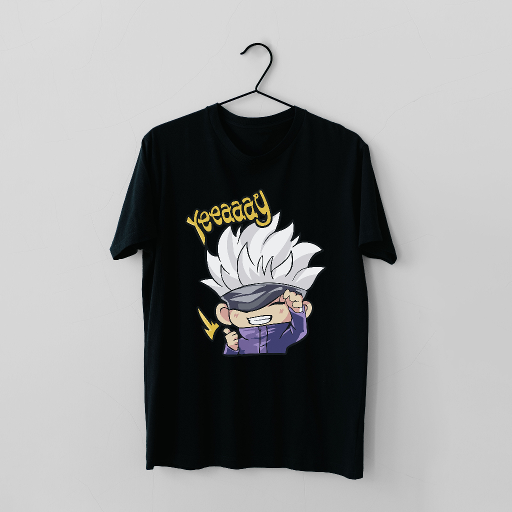 C&H KAOS EMOTE GOJO YEAAY MOBILE LEGEND DISTRO BAJU PRIA WANITA COMBED 24s - CHML 03