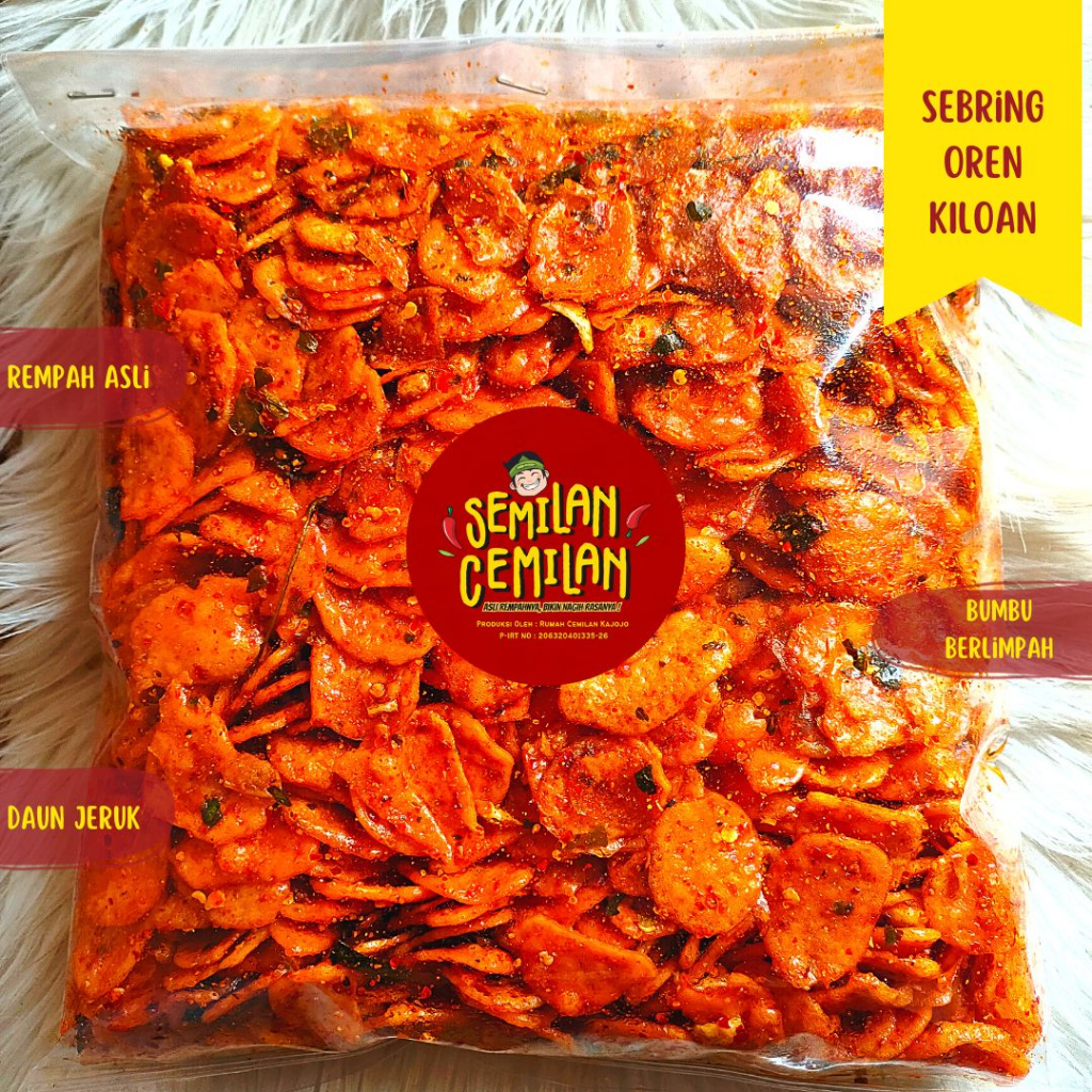 

SEBRING OREN / SEBLAK OREN REMPAH DAUN JERUK / Semilan Cemilan