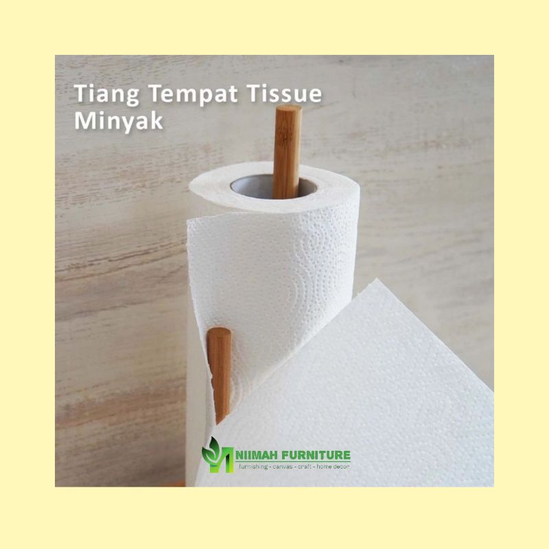 RB Tempat Tissue Tisu Gulung Dapur Kayu Jati Belanda / Napkin Holder / Wooden Roll Tissue