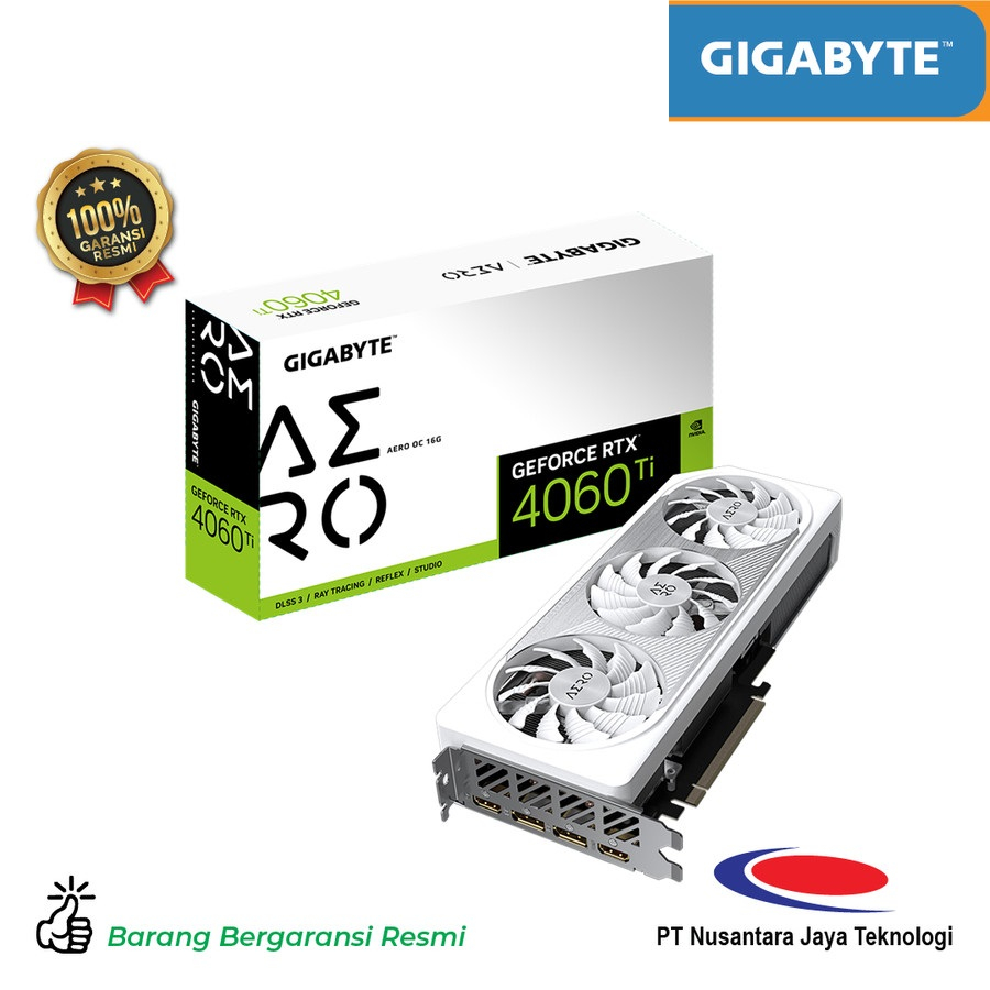 Gigabyte NVIDIA GeForce RTX™ 4060 Ti / 4060Ti OC 16G 16GB GDDR6 GV-N406TAERO OC-16GD VGA WHITE