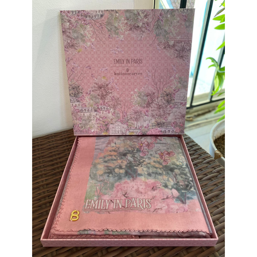Buttonscarves The Parisian Aimer (Pink) Voal Preloved