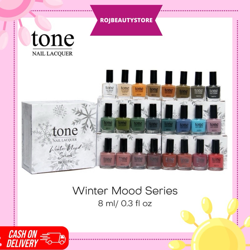 Tone Nail Lacquer winter mood Series Kutek Cat Kuku Halal 8ml Nail Polish