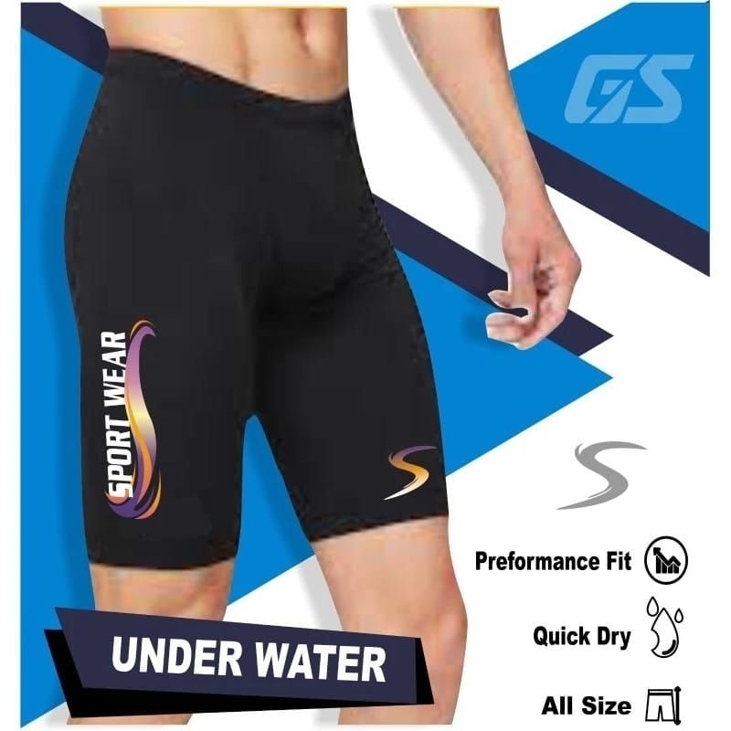 Celana Renang Pria - Manset Celana Pendek - Celana Renang Baselayer Ketat