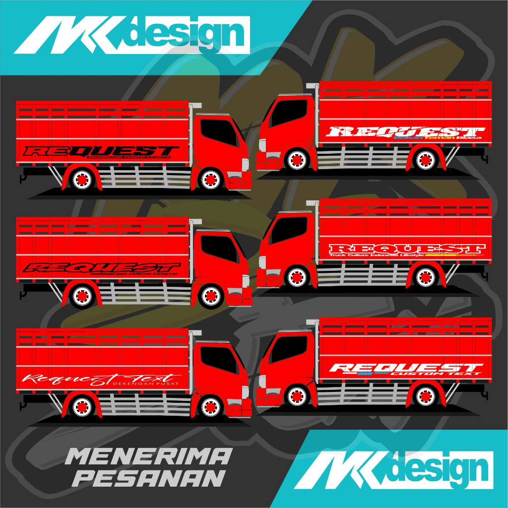 CUTTING STIKER BAK TRUK SIMPEL STIKER REQUEST TRUK - ALL TRUK