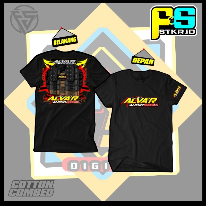 Kaos Sound Viral ALVA'R AUDIO Malang Lengan Pendek Katun