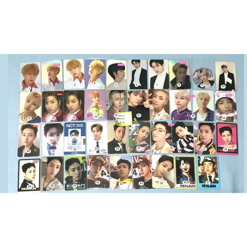 renjun pc photocard official nct dream glitch mode glimo smcu tatto lenti scratch fcmm vol 2 xmas id