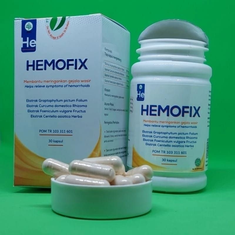 Hemofix Asli Original Obat Ambeien Wasir Ampuh Herbal Bpom