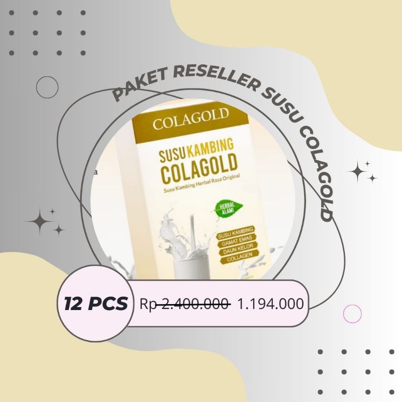 

Susu Tulang Keropos Susu Colagold Paket Reseller 12 Pcs