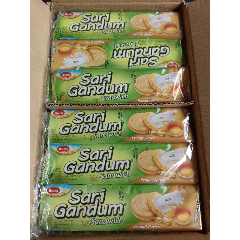 

Biskuit Roma Sari Gandum Sandwich Peanut Butter 108 Gram