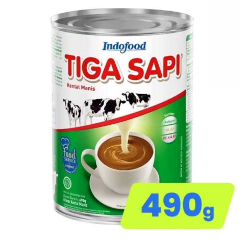 

Tiga Sapi Kental manis 490gr | susu tiga sapi kaleng