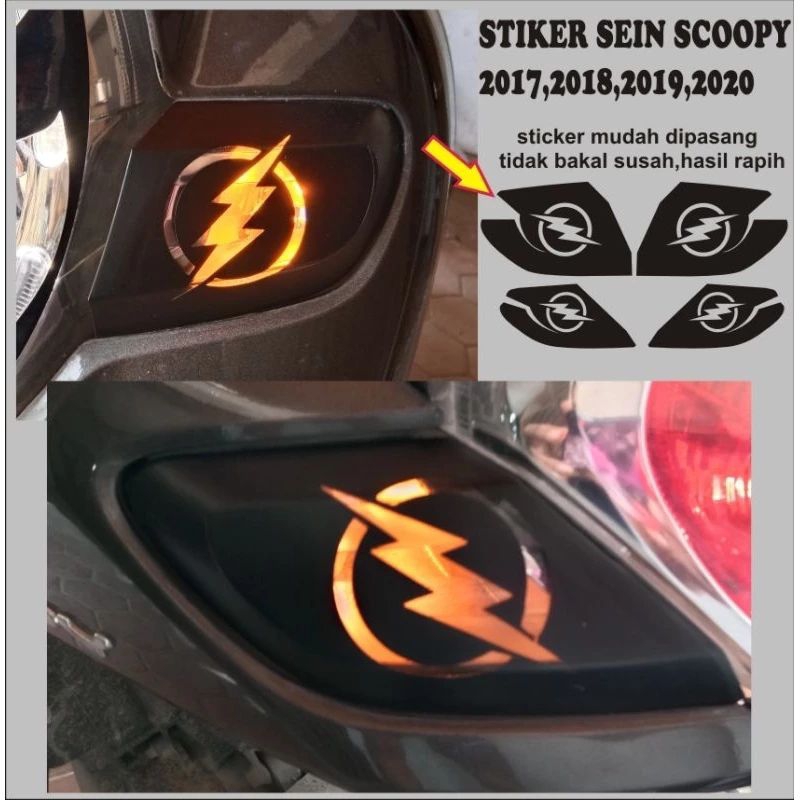 STICKER CUTTING STIKER VARIASI LAMPU SEIN SCOOPY 2018-2020