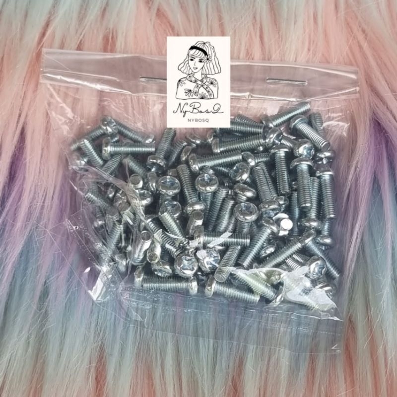 100 PCS BAUT 3X10MM SPIKON BAUT JENGKOL JP M3 X 10MM