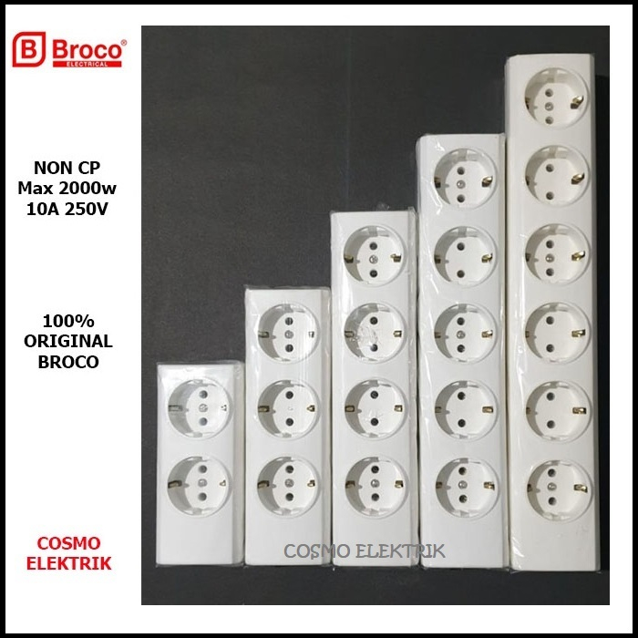 BROCO Terminal Stop Kontak OUTBOW OB Tempel 2, 3, 4, 5, 6 Lubang