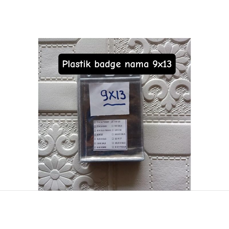 

plastik badge nama ukuran 9x13