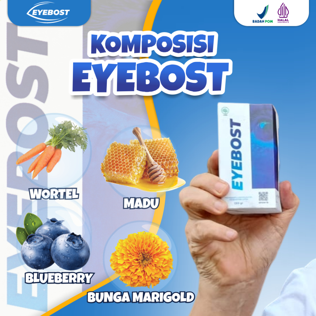Apotik_Nugroho Paket 2 Botol Eyebost Asli Madu Herbal Vitamin Mata Bantu Atasi Mata Minus Silinder