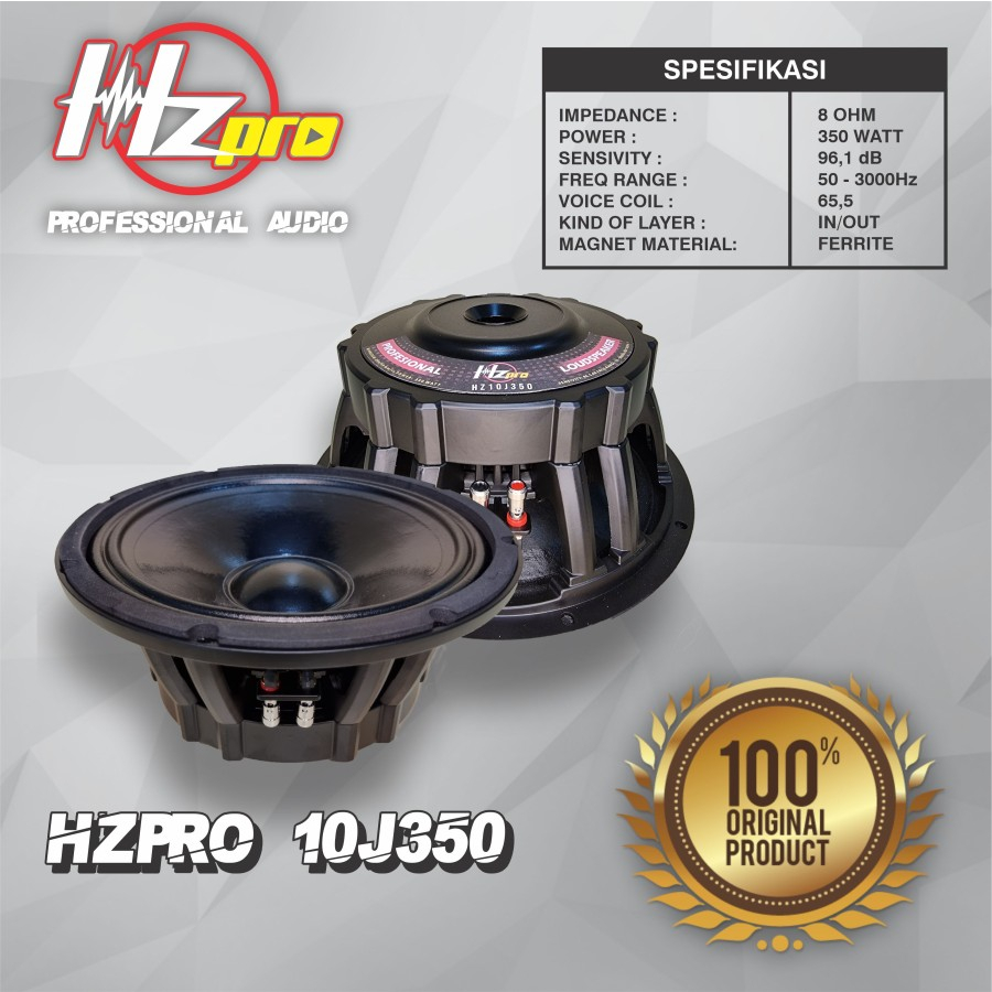 SPEAKER HZPRO HZ-10J350 ORIGINAL SPEAKER HZ 10 INCH