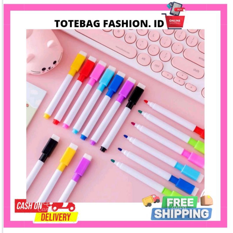

✌ TTS ✌ COD SMS Spidol papan tulis white board Sepidol kecil mini warna warni penghapus
