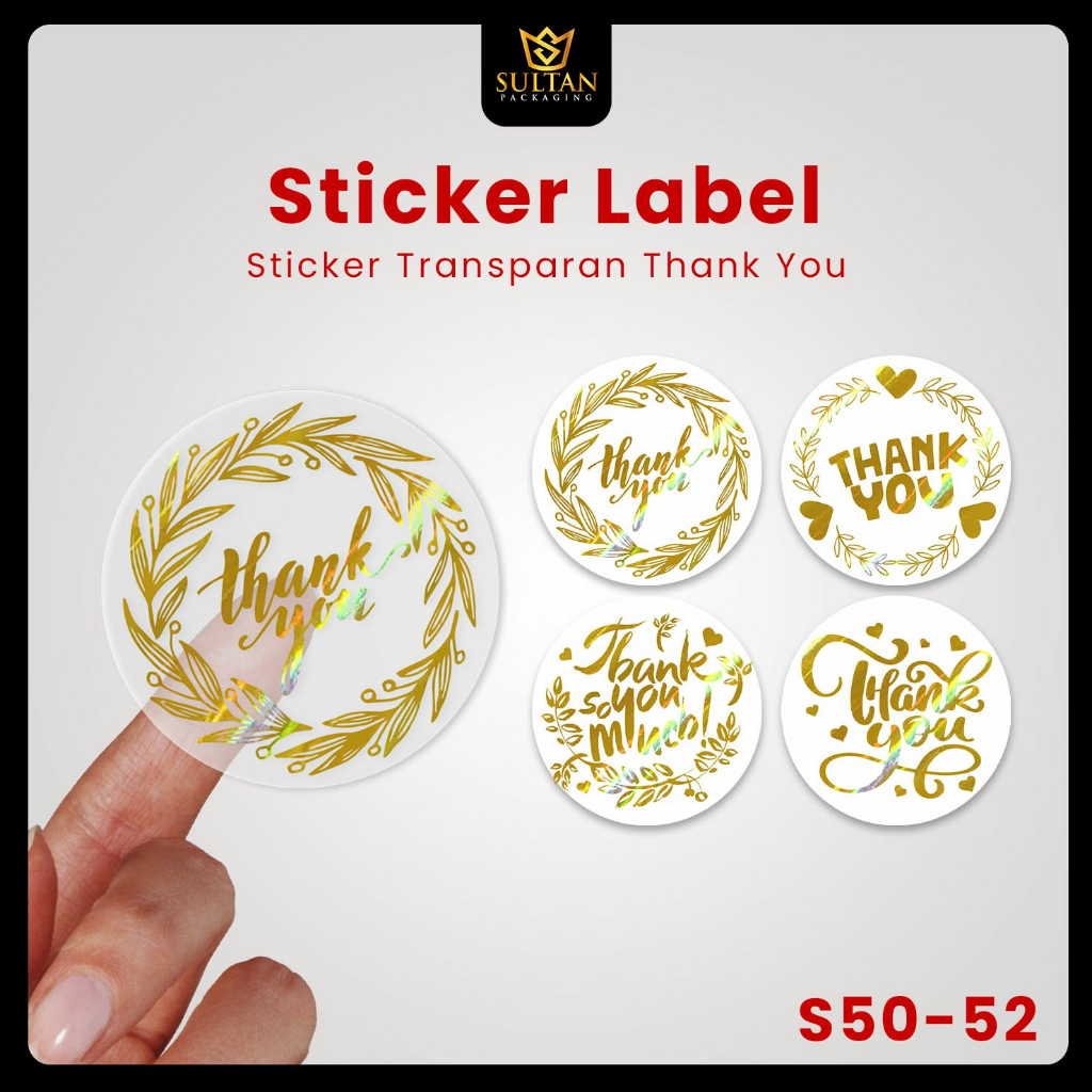 

Sticker - Label Sticker Thanks you - Sticker Ucapan Terima kasih isi 25 Pcs - S50