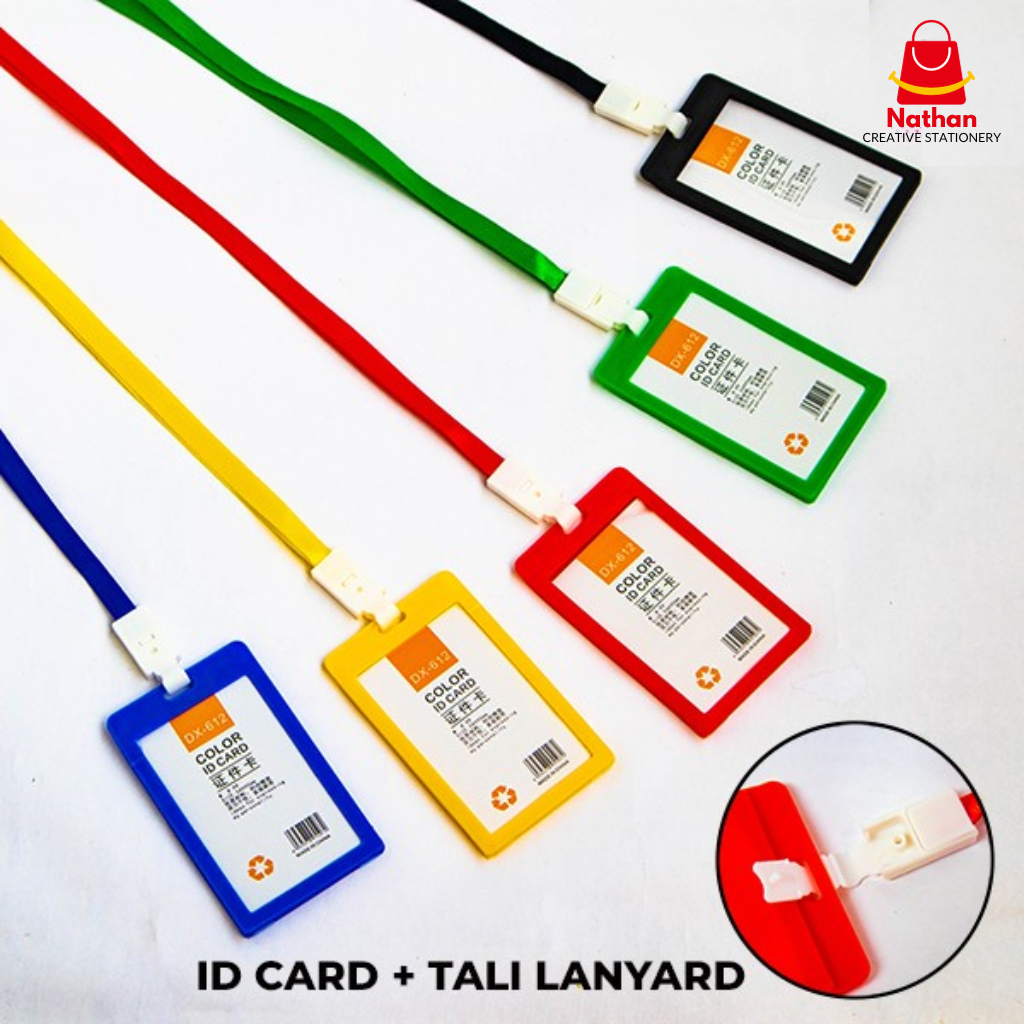 

Name Tag ID CARD Holder Nilon + Tali Lanyard / Nametag / Id Card Murah