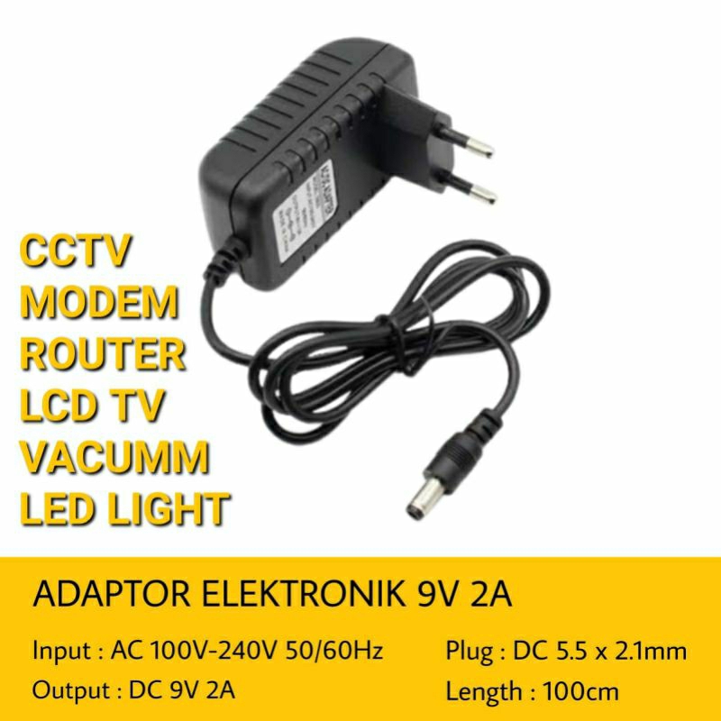 ( COD ) Adaptor printer thermal panda prj 58d vsc 58d auqoz 9v 2a jack 3.5mm dan 5.5mm