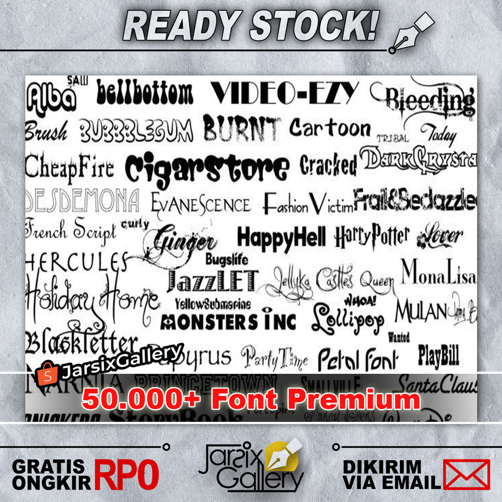 [FONT] 50000+ Mega Bundle Font Desain Grafis Lengkap - Koleksi Font Terbesar