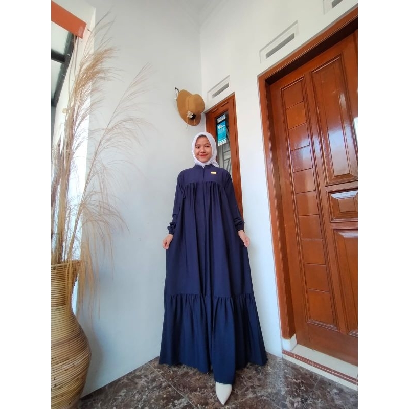 Nadia Dress Gamis Polo Linen