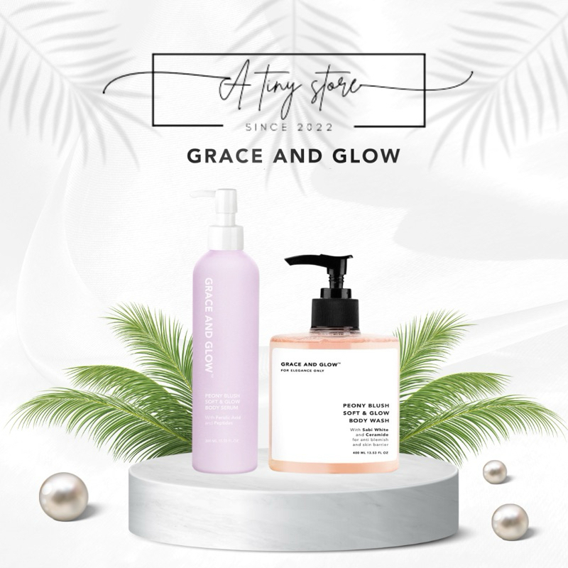 GRACE and GLOW - Peony Blush Body Wash | Peony Blush Body Serum | Miss Moisture Body Wash