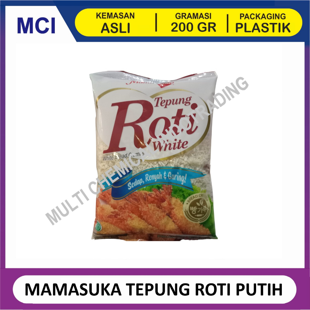 

TEPUNG ROTI PUTIH MAMASUKA WHITE BREAD CRUMB MAMA SUKA 200 GR