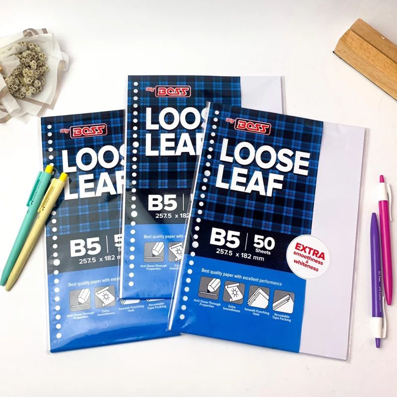 

ATK-POINT | BIG BOSS Loose leaf Polos B5 50 lembar / loose leaf plain 50 lembar uk.B5