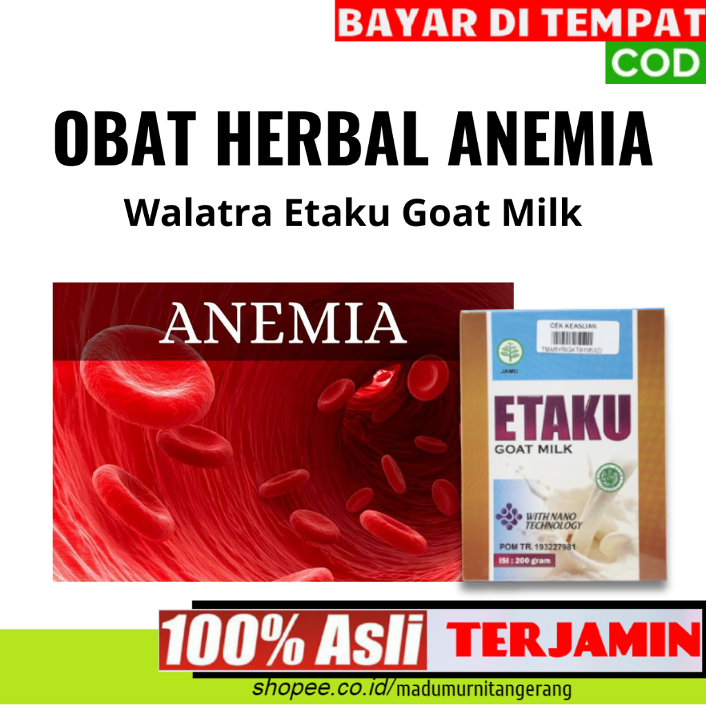 

Obat Herbal Anemia Membantu Menstabilkan & Menormalkan Tekanan Darah - Susu Etaku Ekstrak Susu Kambing Etawa Asli