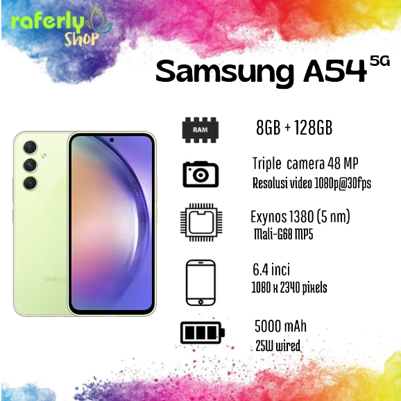 Samsung Galaxy A54 [5G] [8GB+128GB] [8GB+256GB] Garansi Resmi  Samsung