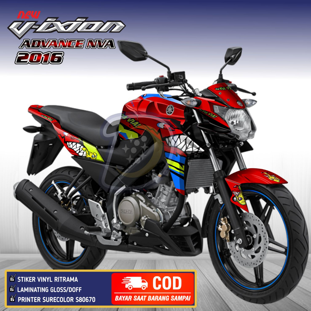 Decal Vixion Advance 2016 Striping Yamaha Vixion NVA Stiker Motor Vixion Advance Shark