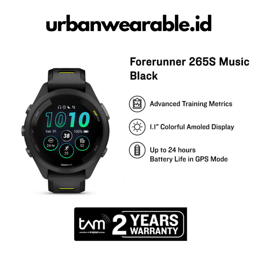 Garmin Forerunner 265S Music - Black