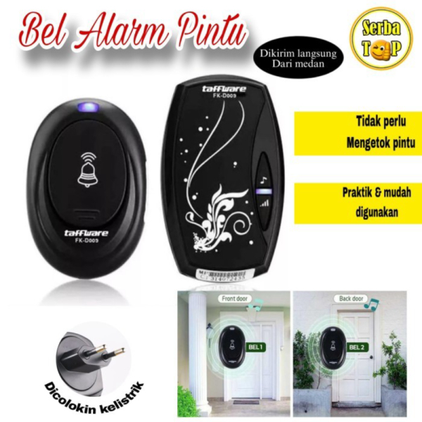 Dijual Bel Pintu Taffware Bel Pintu Wirelles Doorbell Bel Rumah Suara Tanpa Murah