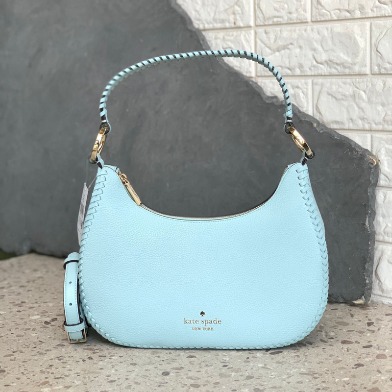 KS LEILA PEBBLED LEATHER SHOULDER BAG