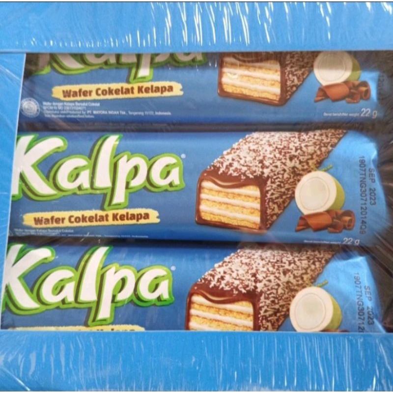 

kalpa wafer coklat kelapa 1 pak isi 12 biji