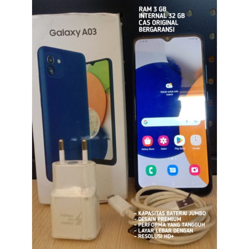 SAMSUNG A03 3/32 SECOND BERKUALITAS