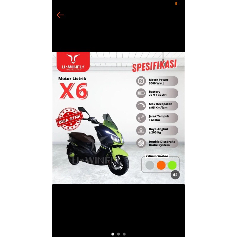 Motor listrik uwinfly x6/x7