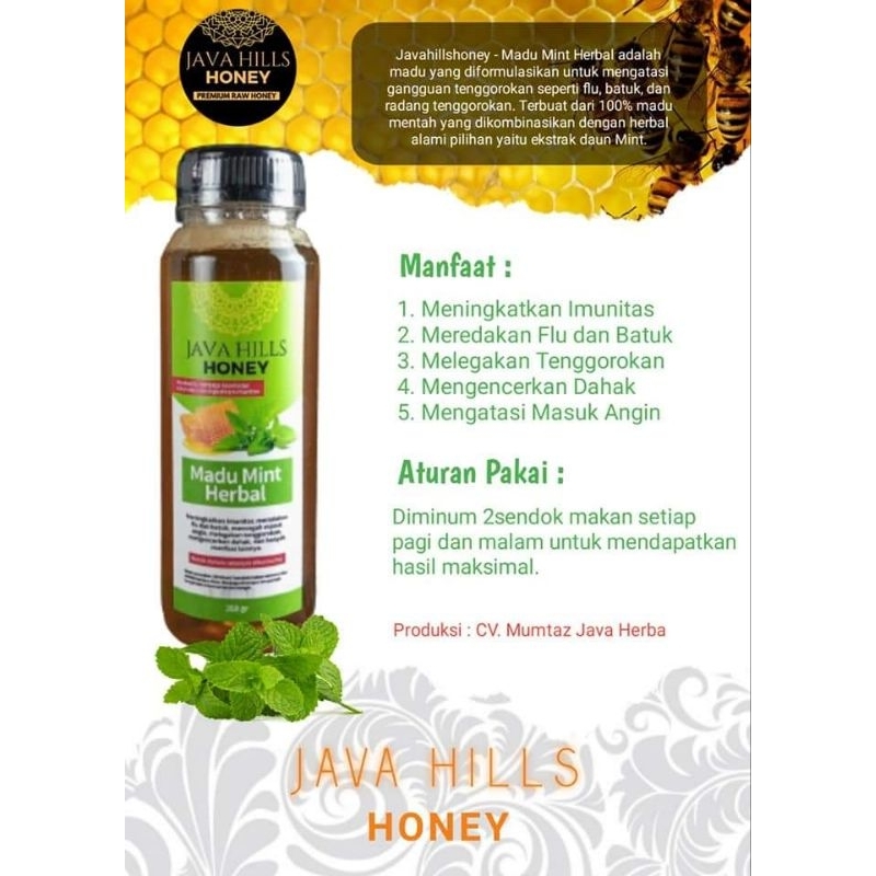 

MADU MINT // MADU BATUK PILEK // MADU HERBAL // MADU JAVA HILLS HONEY // MADU KWALITAS PREMIUM