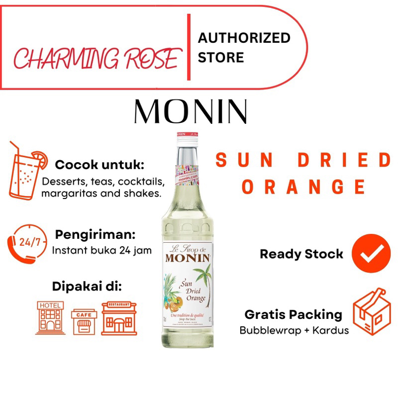 

Monin Sun Dried Orange Syrup 700ml Sirup Minuman