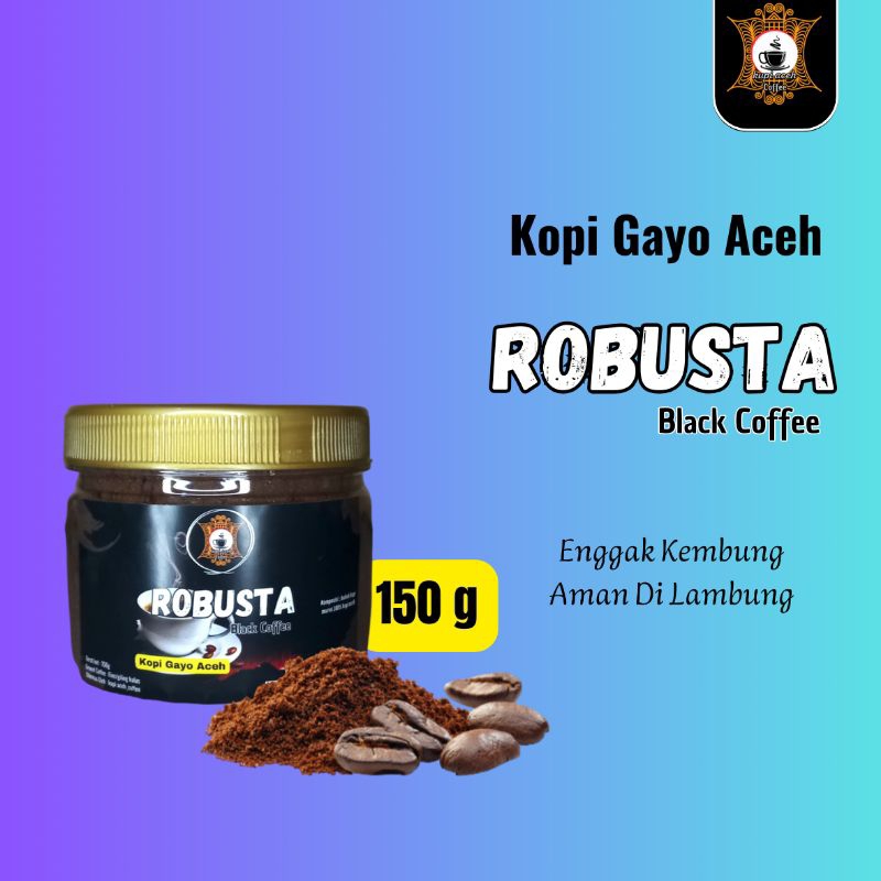 

kopi robusta gayo aceh kopi bubuk halus toples 150g/kopi bubuk/kopi gayo/kopi aceh