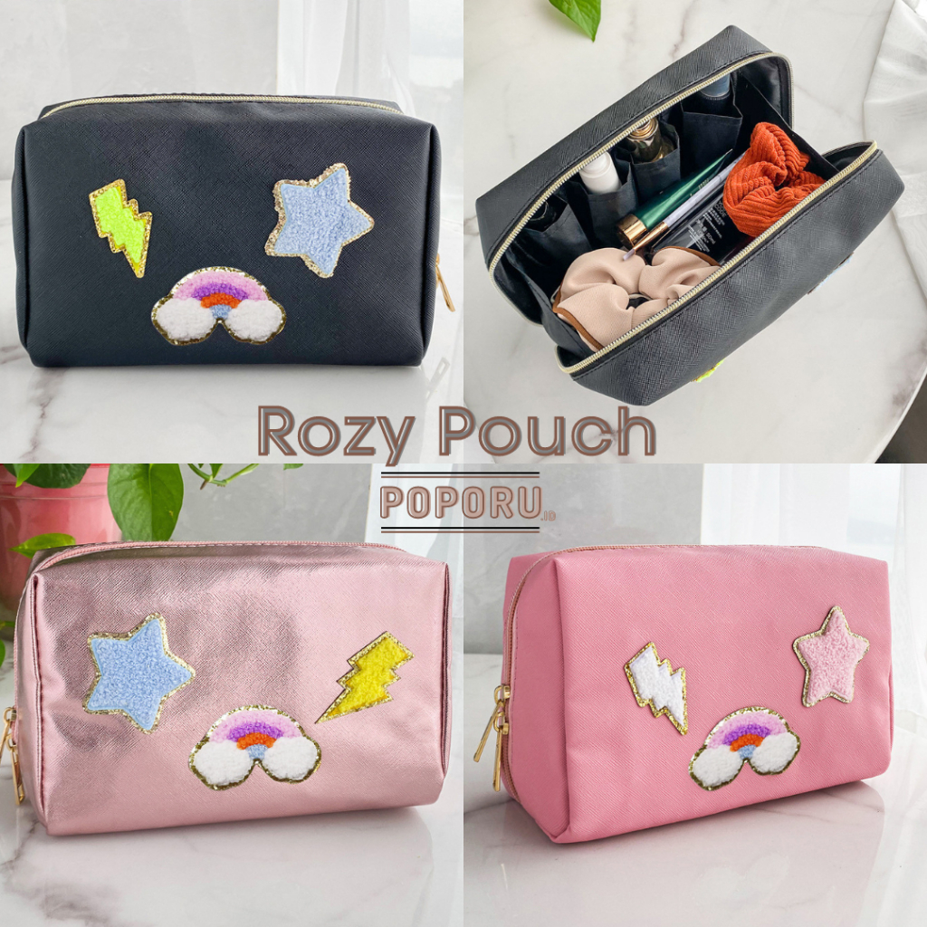 NEW POPORU ROZY pouch - tas travel serbaguna -  make up organizer - tempat kosmetik besar