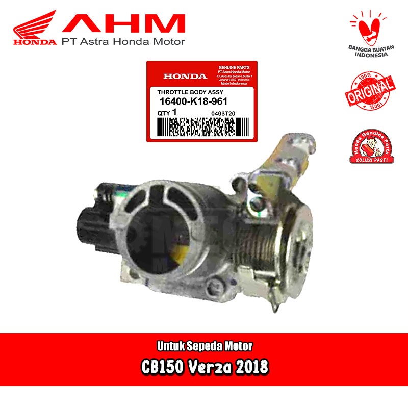 Throttle Body Assy TB Honda CB150 Verza Original AHM 16400-K18-961