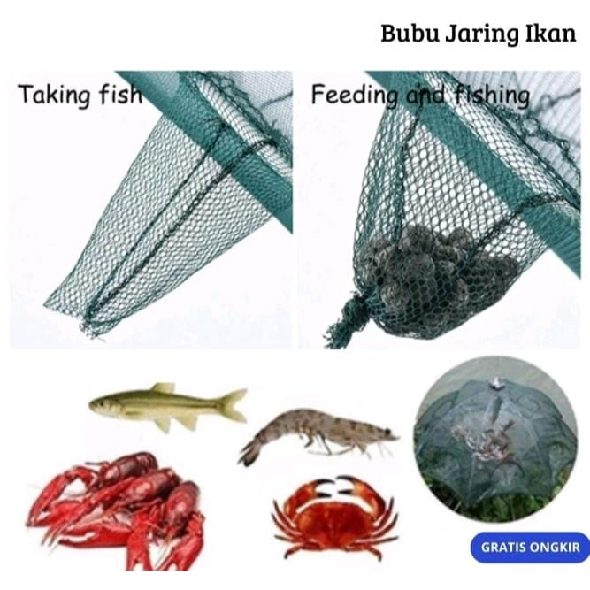 Perangkap-Bubu-Payung-8-Lubang-Alat-Jaring-Pancing-Jala-Ikan-Udang-Kepiting-Lele-Lobster-Sungai-Laut-Danau-Fish-Trap-Net-Multifungsi-Murah-Bagus