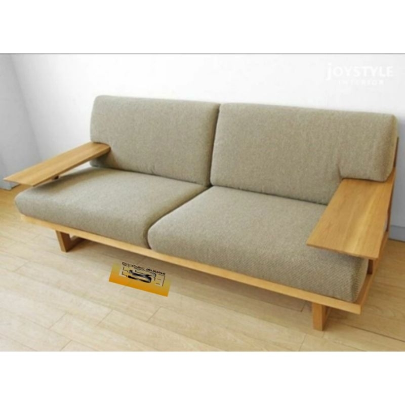 kirsi sofa bangku sofa modern minimalis kayu jati 2 seater