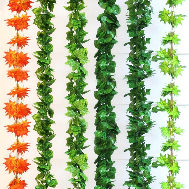 Daun Rambat Plastik - Daun Hias Gantung - Ivy - Anggur - Sirih - Semangka - Lotus