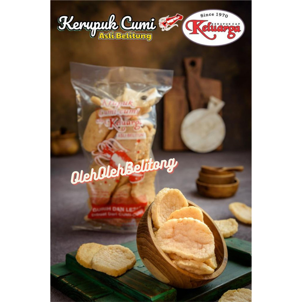 

Kerupuk cumi cap keluarga 250gr asli bangka belitung. halal. Kerupuk ikan bangka belitung. Oleh-oleh legendaris. Kerupuk getas udang. kerupuk cumi. keripik. makanan ringan. krupuk renyah. tanpa pengawet. cemilan keluarga. cemilan anak. cemilan enak