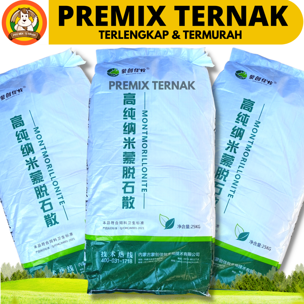 TOXIN BINDER PAKAN MONTMORILLONITE 1 KG - Feed Additive Pengikat Toxin Mycotoxin Jamur Pada Pakan